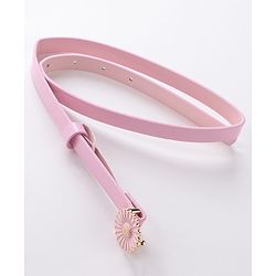 Babyhug Solid Color Belt With Round Buckle - Pink