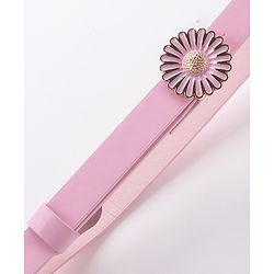 Babyhug Solid Color Belt With Round Buckle - Pink