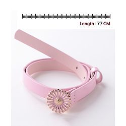 Babyhug Solid Color Belt With Round Buckle - Pink