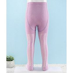 Cute Walk by Babyhug Full Length Anti-Bacterial Solid Tights - Orchid Bouqet