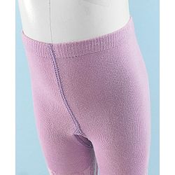 Cute Walk by Babyhug Full Length Anti-Bacterial Solid Tights - Orchid Bouqet