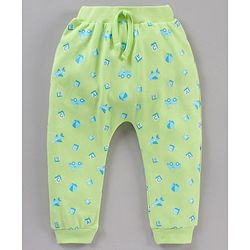 Babyhug Ankle Length Diaper Leggings Multiprint Pack of 3- Multicolor