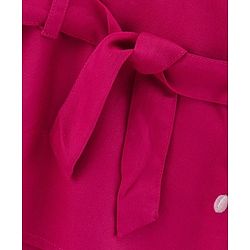 Babyhug Full Sleeves Embroideried Frock - Fuschia