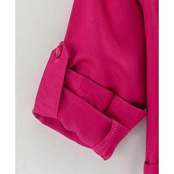 Babyhug Full Sleeves Embroideried Frock - Fuschia