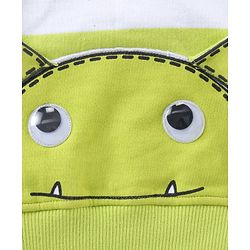 Babyhug Full Sleeves Hooded Striped T-Shirt & Joggers Set - Green White