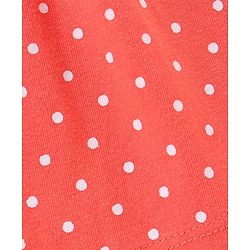 Babyhug 100% Cotton Knit Half Sleeves Frocks Polka Dots & Heart Print Pack of 2 - Coral &  White