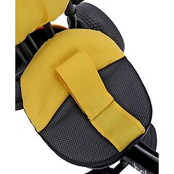 Babyhug  Plug & Play Stallion Tricycle with Parental Push Handle & Foldable Canopy - Yellow Black