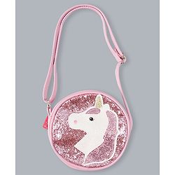 Babyhug Sling Bag With Sequin Free Size - Pink