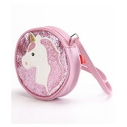 Babyhug Sling Bag With Sequin Free Size - Pink