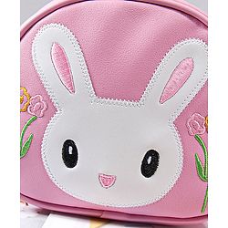 Babyhug Free Size Sling Bag With Floral Embroidery & Bunny Patch - Pink