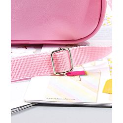 Babyhug Free Size Sling Bag With Floral Embroidery & Bunny Patch - Pink