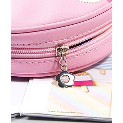 Babyhug Free Size Sling Bag With Floral Embroidery & Bunny Patch - Pink