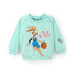Babyhug Full Sleeves Sweatshirt SPACE JAM Print - Mint
