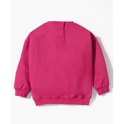 Babyhug Full Sleeves Cotton Knit SPACE JAM Sweatshirt with Foil Print - Maroon