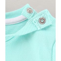 Babyhug Full Sleeves Cotton Knit Sweatshirt With Graphics - Sky Blue
