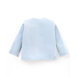 Babyhug Full Sleeves T-Shirt Minnie Mouse Print - Light Blue