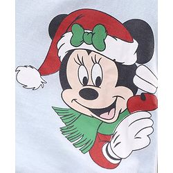 Babyhug Full Sleeves T-Shirt Minnie Mouse Print - Light Blue