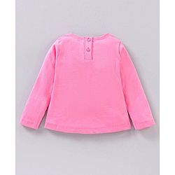 Babyhug Full Sleeves Tee Minnie Mouse Print - Light Pink