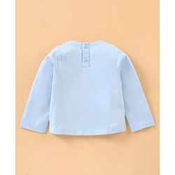 Babyhug Full Sleeves T-Shirt Minnie Mouse And Donald Duck Print - Light Blue Green