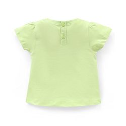 Babyhug Cotton Short Sleeves Minnie Mouse Print Tshirt - Lime