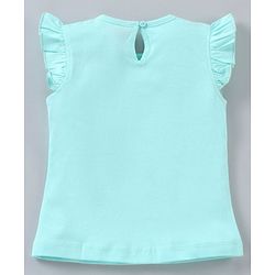Babyhug Half Sleeves Tee Text Print - Sky Blue