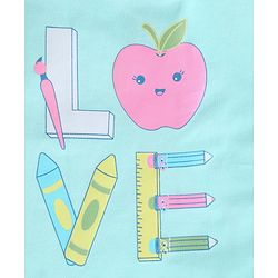 Babyhug Half Sleeves Tee Text Print - Sky Blue