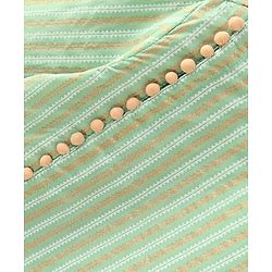 Babyhug Full Sleeves Cotton Kurta Dhoti Set Stripes Print- Green