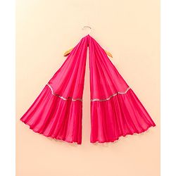 Babyhug Sleeveless Choli Lehenga And Dupatta Floral Print - Fuschia