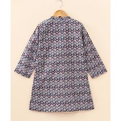 Babyhug Full Sleeves Printed Kurta & Dhoti - Grey