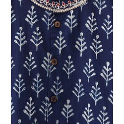 Babyhug Full Sleeves Kurta and Dhoti Set - Indigo
