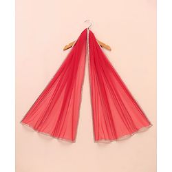Babyhug Woven Sleeveless Choli & Lehenga Set with Dupatta Embellished & Printed - Red