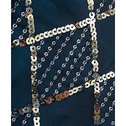 Babyhug Singlet Kurti & Sharara with Dupatta Sequins Detailing - Blue