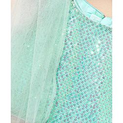 Babyhug Sleeveless Choli Lehenga And Dupatta Sequin Embellished - Blue