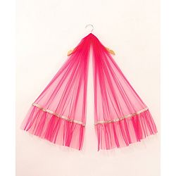 Babyhug Sleeveless Choli & Lehenga Set With Dupatta & Embellishment - Fuchsia Pink