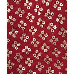 Babyhug Woven Sleeveless Embroidery Choli Lehenga With Dupatta - Red