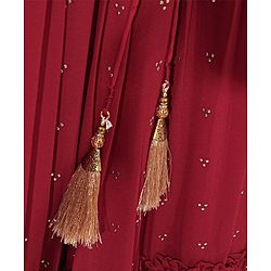 Babyhug Woven Sleeveless Choli With Embroidered Lehenga & Dupatta - Red