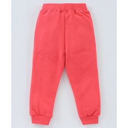 Babyhug Cotton Knit to Knit Full Sleeves Text Printed Tee & Lounge Pant - Red
