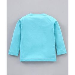 Babyhug Full Sleeves T-Shirt Reversible Sequence - Blue