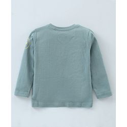 Babyhug Cotton Knit Full Sleeves T-Shirt Smiley Printed - Grey