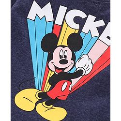 Babyhug Full Sleeves T-Shirt Mickey Mouse Print - Navy Blue