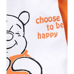 Babyhug Cotton Full Sleeves T-Shirt Winnie The Pooh Print - White Orange