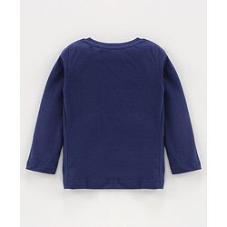 Babyhug Full Sleeves T-Shirt Simba Print - Navy Blue