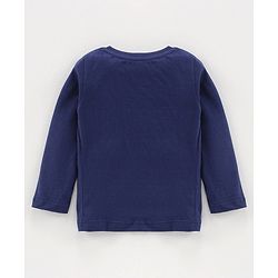 Babyhug Full Sleeves T-Shirt Simba Print - Navy Blue