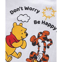 Babyhug Cotton Knit Full Sleeves T-Shirt Pooh & Tigger Print- White