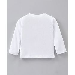 Babyhug Cotton Knit Full Sleeves T-Shirt Pooh Printed - White