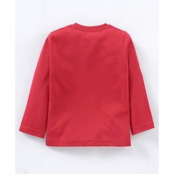 Babyhug Cotton Knit Full Sleeves T-Shirt Mickey Mouse Printed - Red