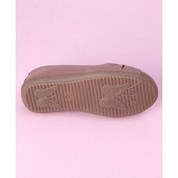 Cute Walk by Babyhug Slip On Bellies With Bow Motif - Nude