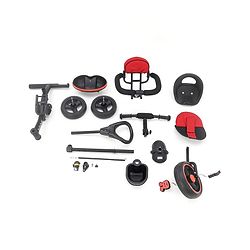 Babyhug Stalwart Plug & Play Tricycle With Parental Handle & Seat Cover - Red Black