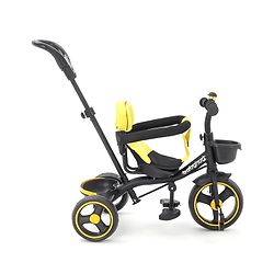 Babyhug Stalwart Plug & Play Tricycle With Parental Handle & Seat Cover - Yellow Black