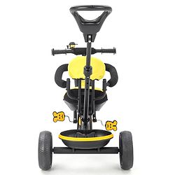 Babyhug Stalwart Plug & Play Tricycle With Parental Handle & Seat Cover - Yellow Black
